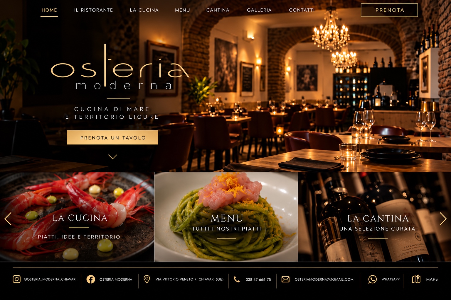 Osteria Moderna — cucina di mare e territorio ligure